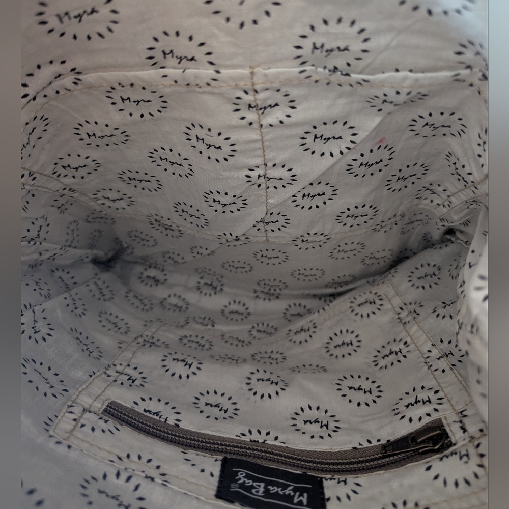 Brand New Grey, Beige and Brown Myra Messenger Bag - Picture 4 of 4